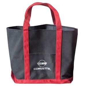 Corvette Canvas Red & Black Tote